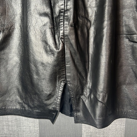 VTG Leather Skirt - Picture 3 of 5